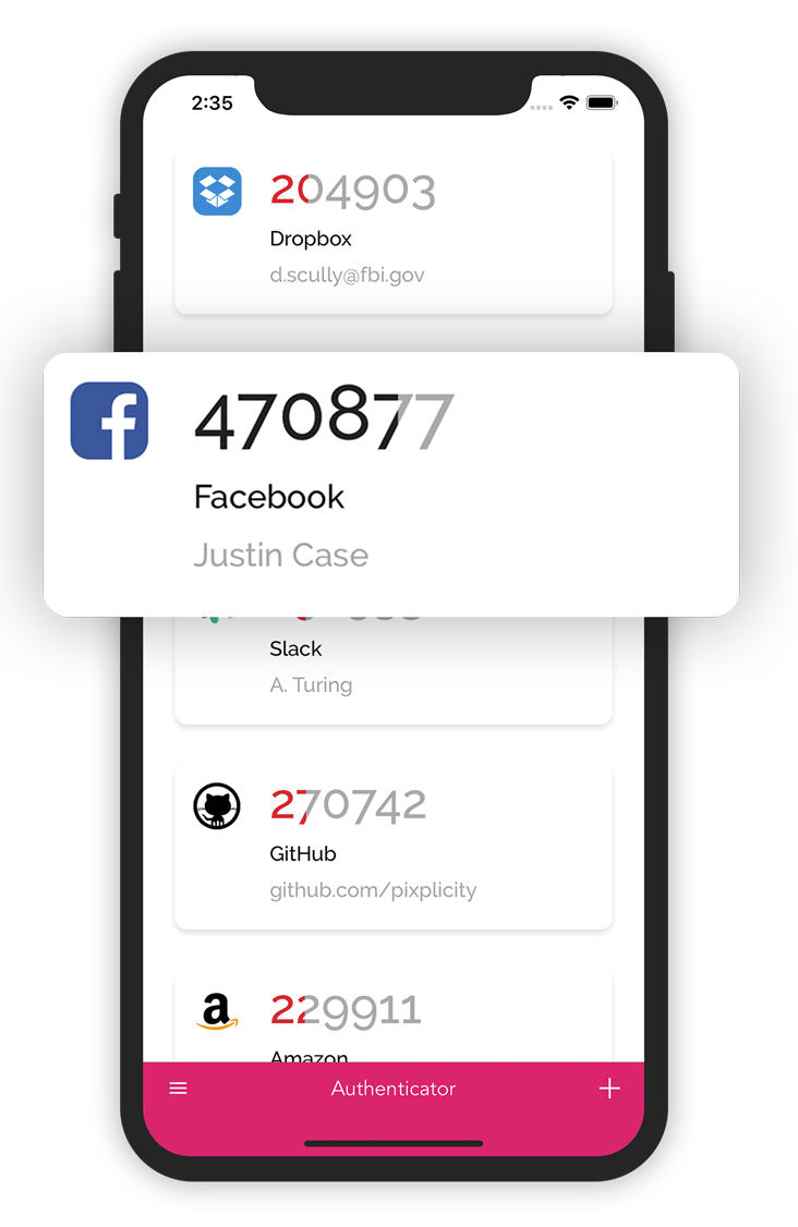 Login code for Facebook, with a countdown timer